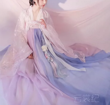 ?【云裳纪 律吕迢扬】L码春樱紫蓝 六米摆...