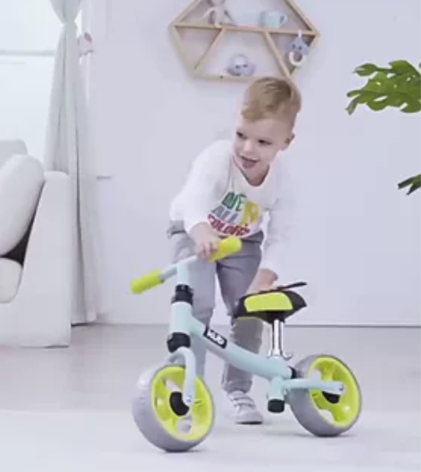 KUB可优比蓝色儿童平衡车自行车滑行车 小...