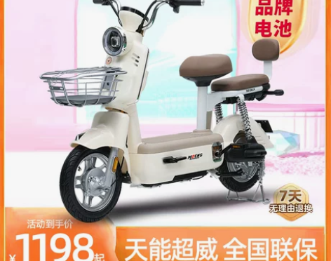 2023雅迪摩登同款新国标复古电动车电瓶车...