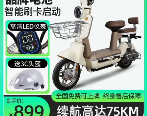 爱玛雅迪同款电动自行车锂电池48v长续航