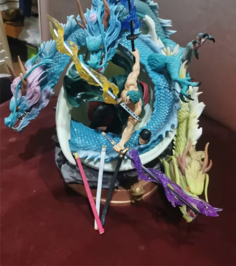双头索隆,GK三龙索隆龙卷风黑珍珠改雕像模...