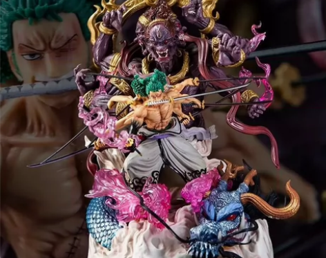 海贼王手办阿修罗索隆和之国鬼气九刀流GK模...