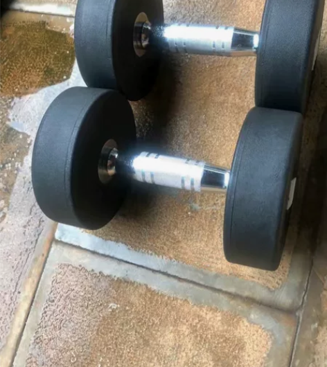 全新商用铸铁哑铃圆头哑铃5公斤65元包邮白...