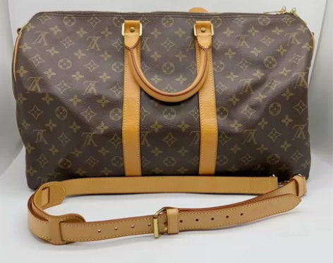 Lv中古老花旅行包45肩带款 95新 编码...