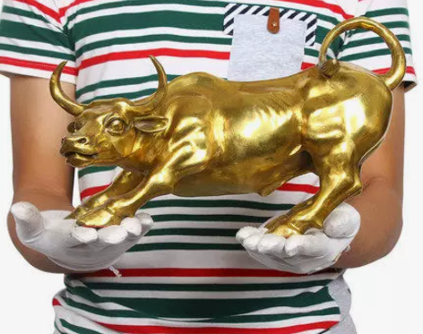 旺市招财铜牛家居摆件 纯铜华尔街牛摆件工艺...