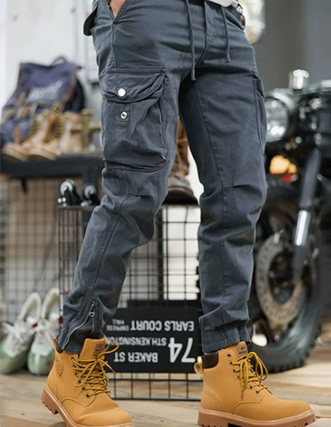 运动裤直播同款工装裤男士春秋夏季纯棉束脚裤