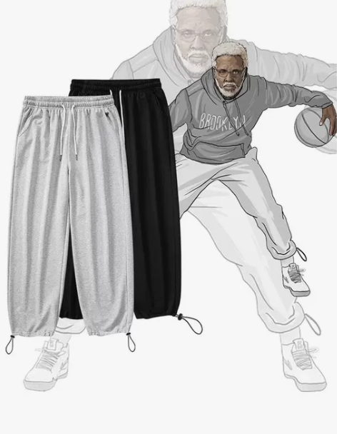 运动裤 运动裤子NASA男灰色卫裤男宽松潮...