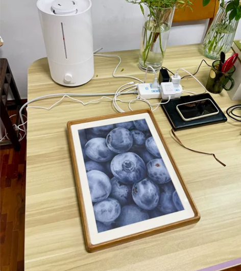 手绘水彩作品：【清晨采下的蓝莓】8k送画框...