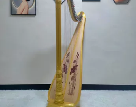 竖琴弦 竖琴乐器40弦金色大罗马柱拌键竖琴