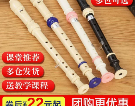 奇美竖笛德式高音6孔8孔小学生用初学者六孔...