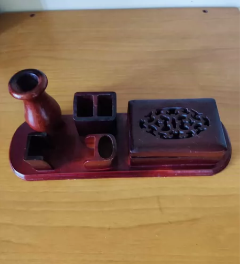 实木木质名片夹红木办公室名片盒收纳盒办公用...