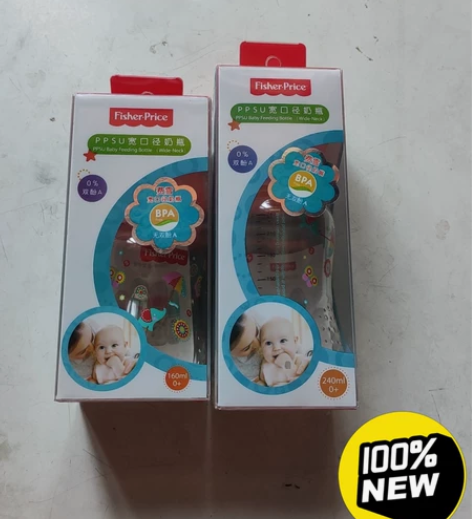 费雪婴儿宽口径奶瓶新生儿宝宝防胀气160m...