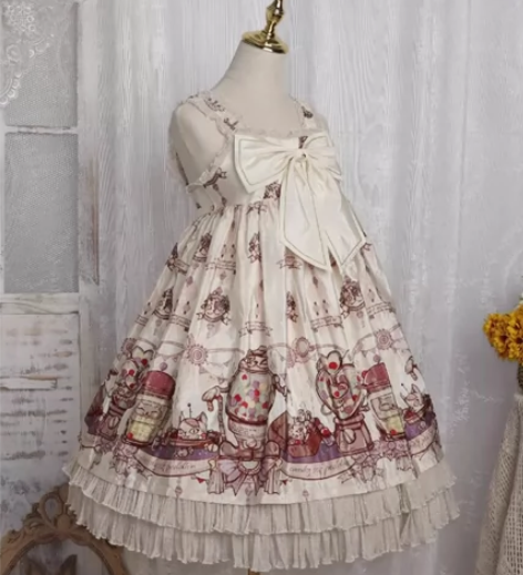 奇诺可物语 猫咪扭蛋机 双层花边可爱甜美洛...