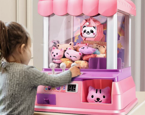 儿童抓娃娃机小型家用迷你夹公仔女孩大号投币...