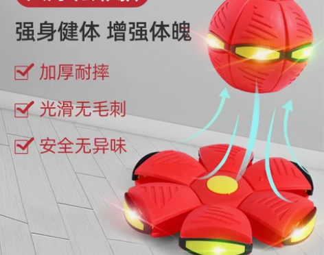 弹力踩踩球变形飞碟球脚踩变形发光弹跳球儿童...