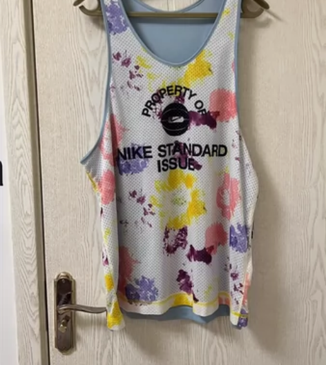 nike耐克字母色块印花篮球背心，跑步背心...