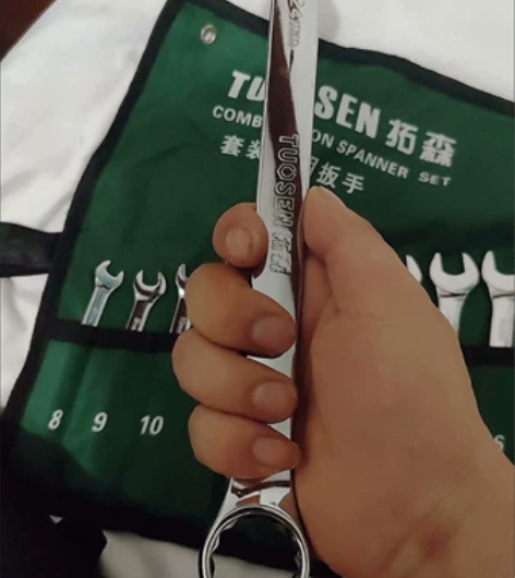 【低价清货】全新包邮拓森正品两用扳手套装梅...