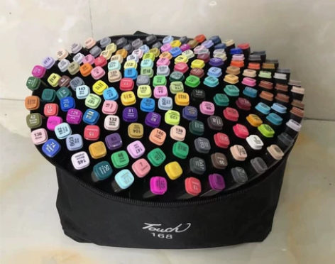 【全新包邮】马克笔双头油性水彩笔学生用手绘...