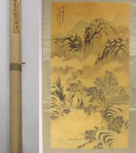 【精品】【渡边华山】1832年作大尺幅中堂...