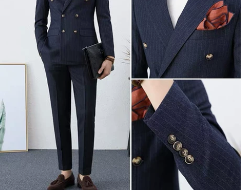 西装出，结婚定制老公穿了一次。 感兴趣的话...