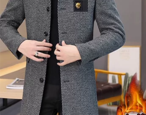 Ta.Swifya毛呢外套男士秋冬季新款休...