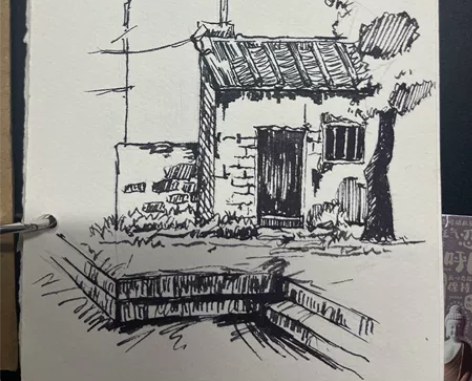 出闲置速写 来图可定制 接石英砂丙烯肌理画...