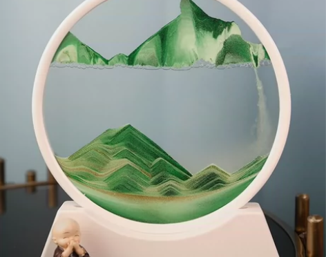 家居装饰摆件3D流沙画礼物桌面玄关酒柜卧室...