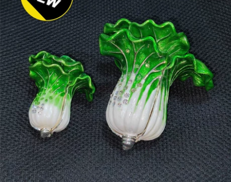 全新 锡金属工艺品招财小白菜摆件家居饰品柜...