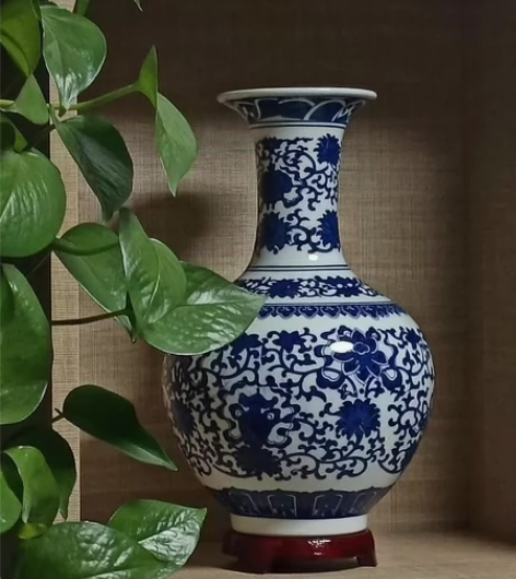 低价处理青花瓷花瓶景德镇陶瓷博古架摆件中式...