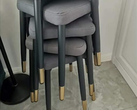 #椅子 捡漏加厚家用轻奢凳子可叠放方凳时尚...