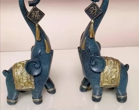 大象摆件招财象家居摆件客厅电视柜书柜装饰摆...
