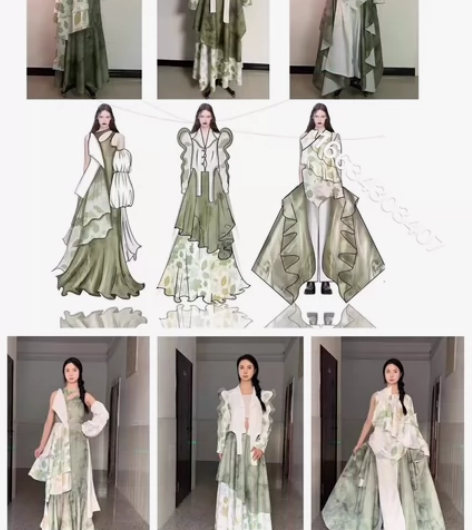 服装效果图系列成衣定制制作,打版刺绣印花成...