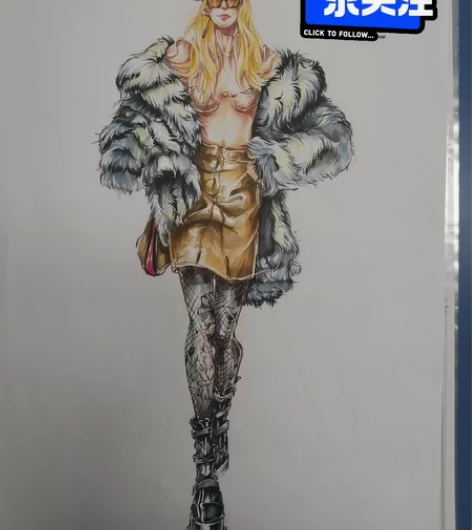 服装设计效果图 服装设计考研 马克笔手...
