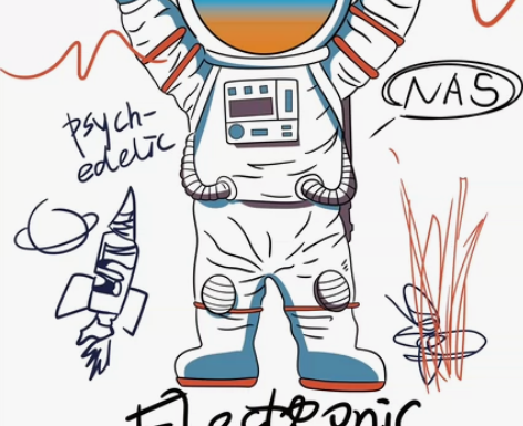 代画服装T恤烫画图案，平面PS，专业画白墨...