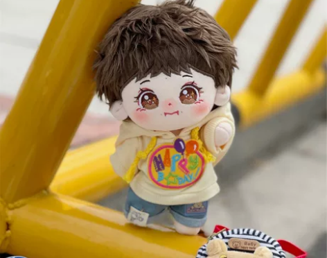 TFboys易烊千玺新款毛绒长发棉花娃娃2...