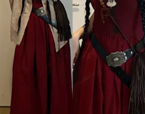 自制新中式龙纹印花工字露背大摆蓬蓬长裙连衣...