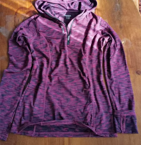 锐步春秋冬季瑜伽健身跑步套头连帽卫衣女士速...