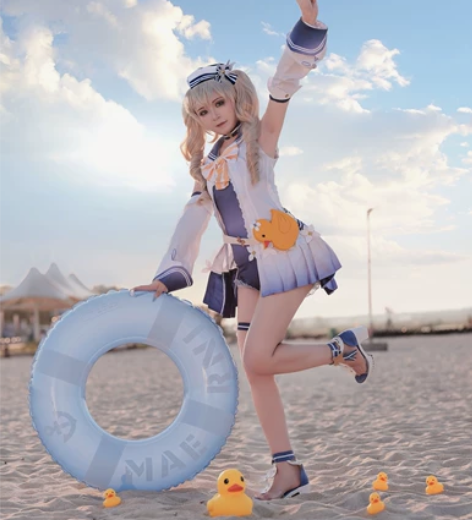 和顺动漫家现货原神芭芭拉泳装cos服夏日闪...