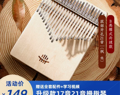鲁儒拇指琴初学者入门演奏21音17音卡林巴...