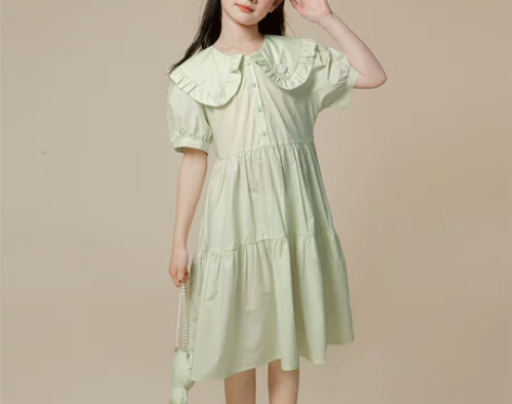 女童夏装纯棉洋气公主裙2023新款田园风中...