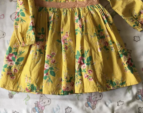 韩w版 欧美 儿童装 女童 田园 碎花 黄...