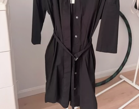 极简风女装2023秋季新品休闲版型系带衬衫...