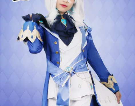 漫路人原神cos芙卡洛斯枫丹水神套装cos...