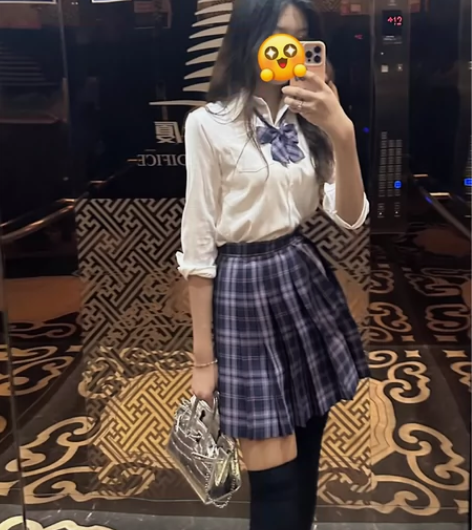 空栗鼠丸jk制服短裙紫色系上镜百搭#二次元...