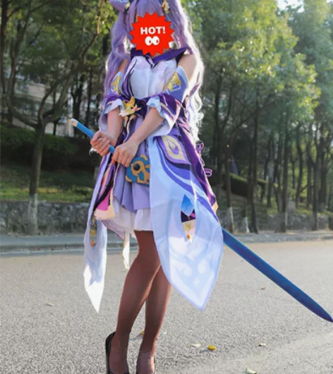 【主出】初兽猫家刻晴超大全套有武器鞋子 初...