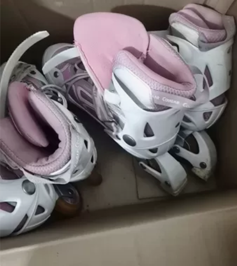 两双COUGAR美洲狮专业轮滑鞋成人溜冰鞋...