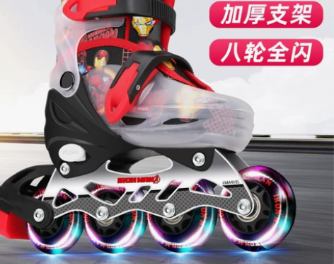 迪士尼溜冰鞋儿童初学者轮滑鞋全套正品旱冰鞋...