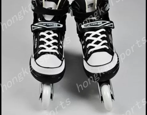 板鞋款溜冰鞋成年人 轮滑鞋套装 旱冰鞋直排...