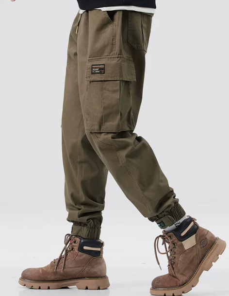 休闲裤hansca秋冬季加厚加绒男宽松大码...