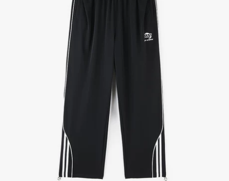 众尼美式复古高街侧边条纹休闲直筒长裤男百搭...